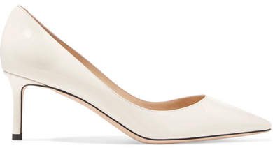 Romy 60 Patent-leather Pumps - White