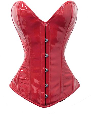 *clipped by @luci-her* luvsecretlingerie Heavy Duty 26 Double Steel Boned Waist Training PVC Overbust Tight Shaper Corset #8526-PVC: Clothing