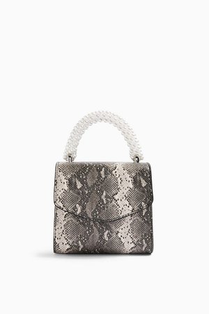 AURORA Pearl and Snake Print Grab Bag | Topshop
