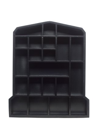 Sourpuss Gothic Black Curio Tombstone Shelf