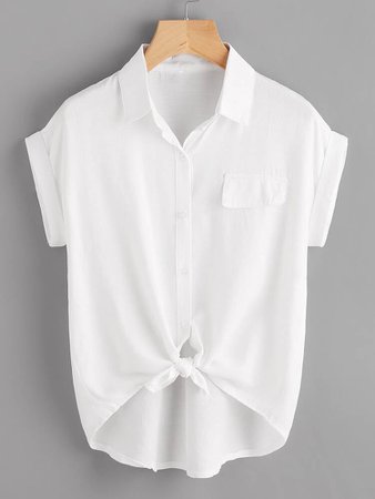 white shein shirt