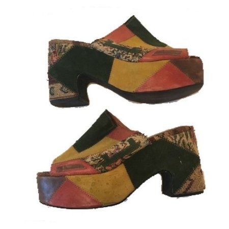 patchwork vintage shoes