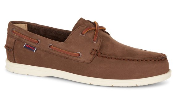 Naples Nubuck Suede Boat Shoe Dk Brown for Mens | Loafer Shoes | Sebago
