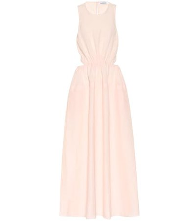 Linen-blend maxi dress