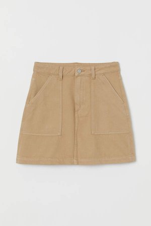A-line Skirt - Beige