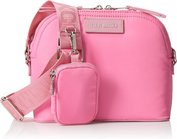 Steve Madden Daren Nylon Dome Crossbody Bag, Light Pink: Handbags: Amazon.com