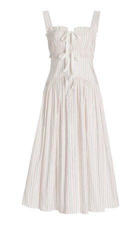 Striped Poplin Midi Dress By Philosophy Di Lorenzo Serafini | Moda Operandi