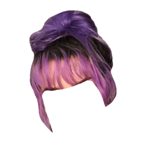 purple hair png bangs