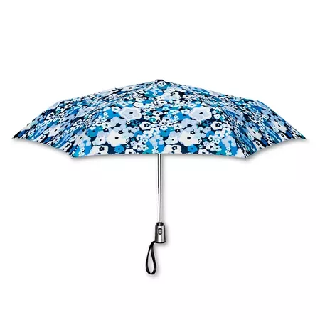 ShedRain Auto Open/Close Compact Umbrella - Blue Floral : Target