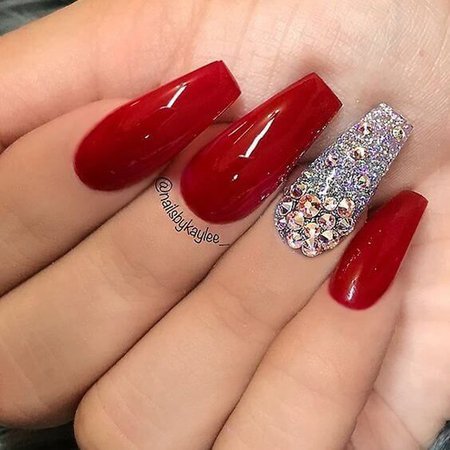cute red nails - Google Search