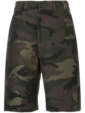 Junya Watanabe MAN camouflage-print bermuda shorts