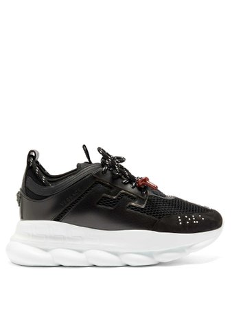 Chain Reaction mesh and leather trainers | Versace | MATCHESFASHION.COM FR