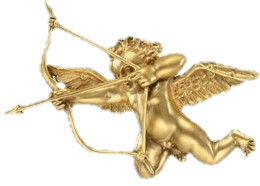 gold cupid pin