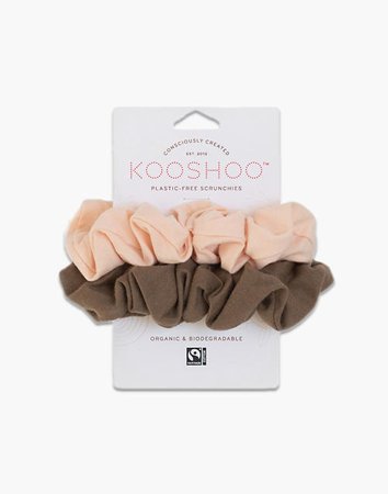 KOOSHOO™ Two-Pack Organic Cotton Scrunchies