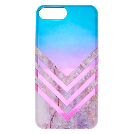 Metallic Ombre Geometric Phone Case - Pink | Claire's US