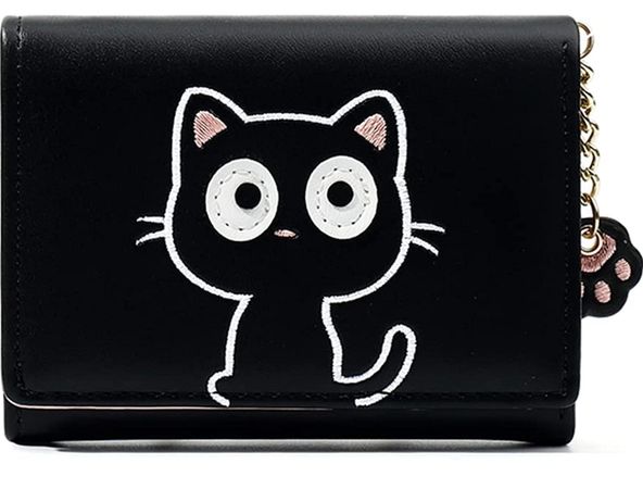 black cat wallet