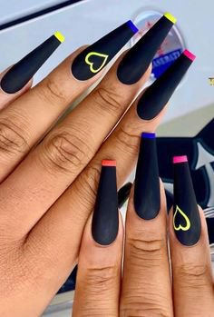 Colorful Glitter Nail Design - #Colorful #Design #Glitter in 2020 | Shimmer nail art, Swag nails, Nail designs glitter