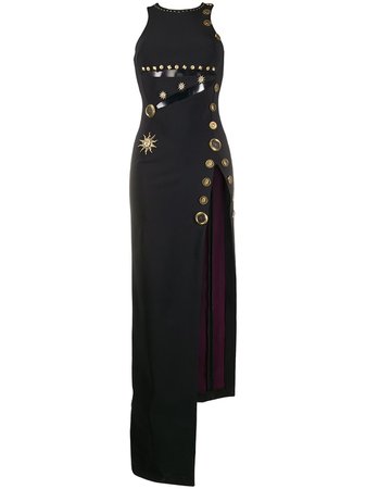 Fausto Puglisi cut-out Detail Embellished Evening Dress - Farfetch