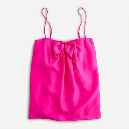 J.Crew: Collection Bow Tank Top In Garment-dyed Silk For Women