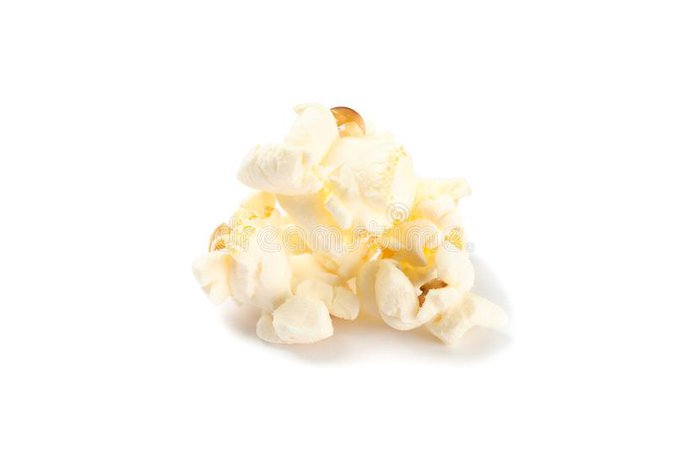 Piece Of Popcorn Isolated On White Background Stock Image - Image of popcorn, crunchy: 155297039