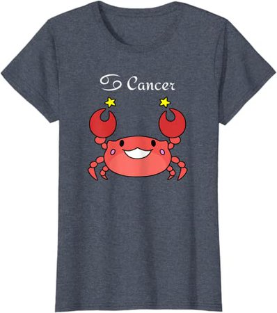 Amazon.com: Cancer Horoscope Birthday Gift Anime Zodiac Astrology T-Shirt: Clothing