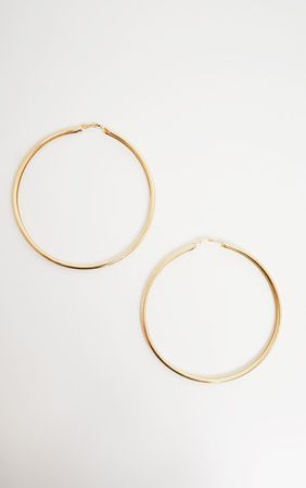 Gold Large Hoops | Accessories | PrettyLittleThing