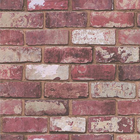 Graham & Brown Brick Red Wallpaper | The Home Depot Canada