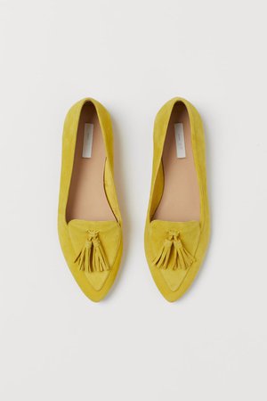 Suede Loafers - Yellow - Ladies | H&M US