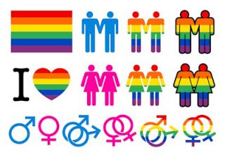 Banco de Imágenes: Símbolos multicolores para personas homosexuales - Gays