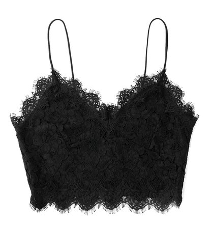 Black Lace Cropped Cami