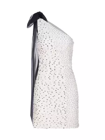 Shop Halston Analise One-Shoulder Minidress | Saks Fifth Avenue
