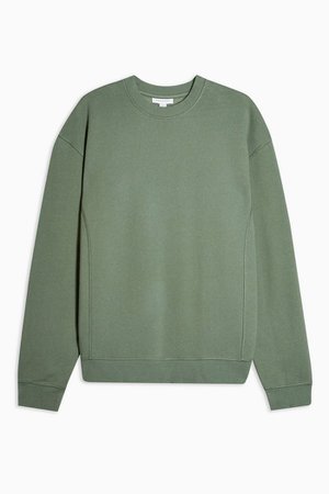 Khaki Relaxed Sweatshirt | Topshop