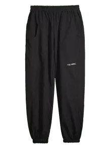 black windbreaker pants