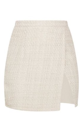 Stone Textured Glitter Tweed Mini Skirt | PrettyLittleThing