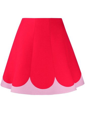Valentino Two Tone A-line Skirt - Farfetch