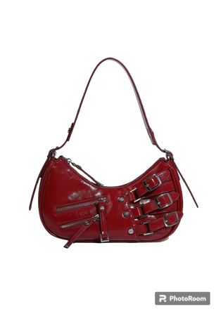 red buckle purse