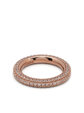 NUMBERING Doughnut rose gold-plated sterling silver ring - FARFETCH