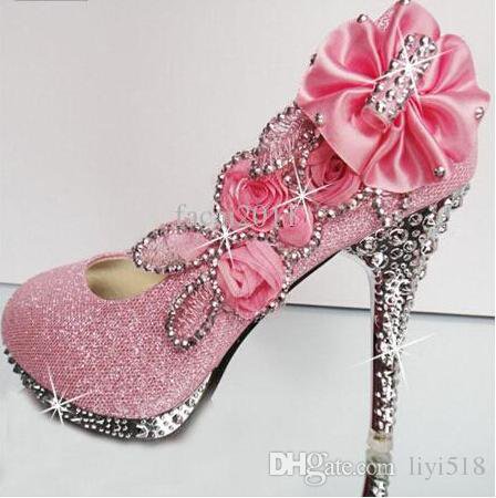 Pink Diamond Wedding Heels