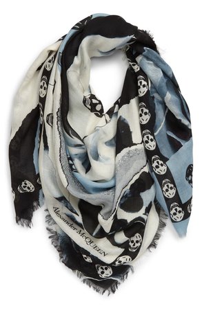 Alexander McQueen Torn Roses & Square Scarf | Nordstrom
