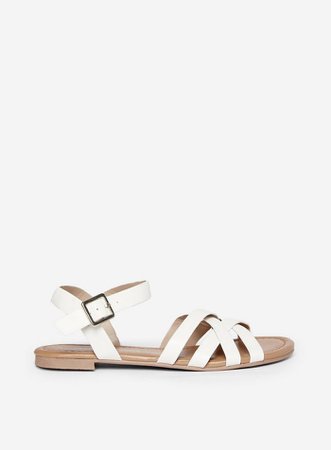 White Futura Woven Sandals | Dorothy Perkins