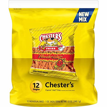 Amazon.com: Chester's Fries Flamin' Hot Flavored Snacks, 12 Count, 1 oz Bags