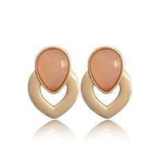 earrings -- peach/pink