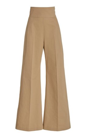 Carolina Herrera - High-Rise Cotton Wide-Leg Trousers By Carolina Herrera | Moda Operandi