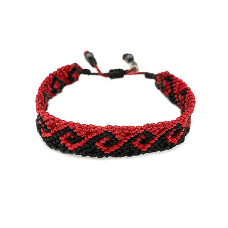red and black handmade friendship bracelet