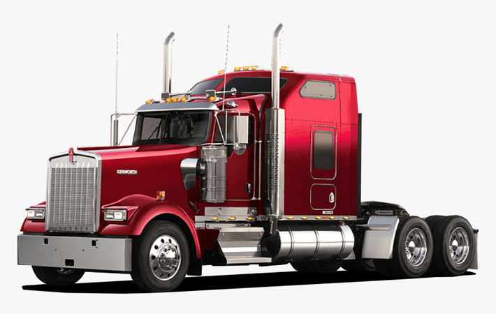 truck big rig red trucker semi