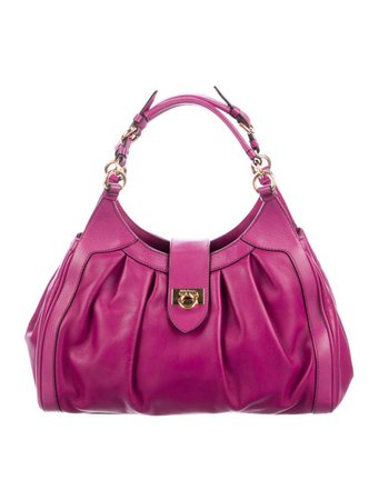 Salvatore Ferragamo Flip-Lock Leather Satchel - Handbags - SAL85154 | The RealReal