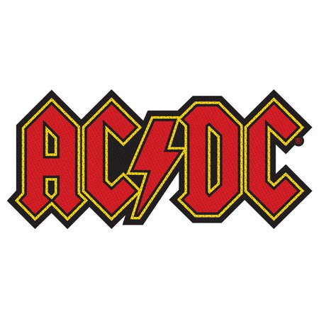 AC/DC Logo Cut-Out Woven Patch | Rockabilia Merch Store