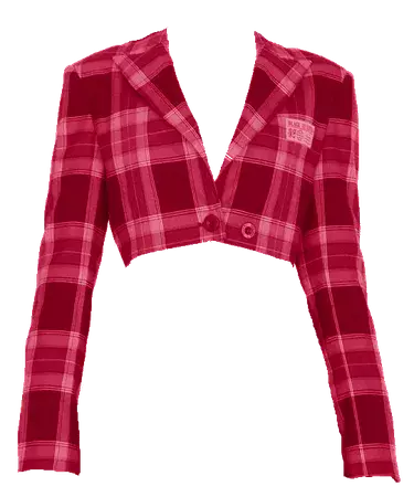 Devil Inspired | Campus Spice Girl Yellow And Red Plaid Pattern Short Blazer - Closed (BmZ Edit)