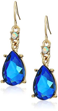 Betsey Johnson (GBG) Jewelry Women's Stone Drop Earrings, Blue, One Size: Jewelry