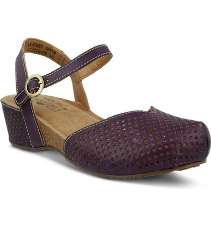 L'Artiste Lizzie Perforated Wedge Sandal (Women) | Nordstrom